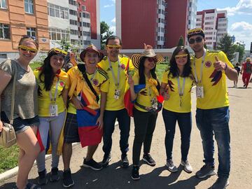 Los hinchas colombianos se toman Saransk. Más de 25 millones estarán en el debut de Colombia ante Japón