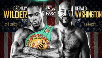 Deontay Wilder y Gerald Washington en el cartel promocional de la WBC.