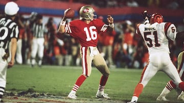 Llevó a los 49ers a cuatro Super Bowls, los ganó todos y en tres de ellos fue nombrado MVP; cuando “Joe Cool” se ponía el casco era un artista.