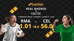 Real Madrid vs. Celtic CF: horario, TV, pronósticos, estadísticas y clasificación