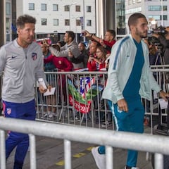 200 seguidores jalearon al Atleti en Tallin: Griezmann ovacionado