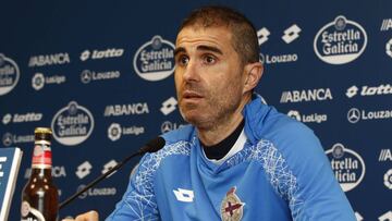 Garitano en rueda de prensa.