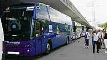La expedición madridista necesitó tres autocares