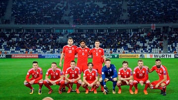 La selecci&oacute;n de Gales. 