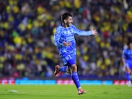 MEX58125. CIUDAD DE MÉXICO (MÉXICO), 28/02/2026.- Angel Correa de Tigres celebra un gol este sábado, en un partido de la Liga MX entre América y Tigres en el estadio Ciudad de los Deportes en Ciudad de México (México). EFE/ Sáshenka Gutiérrez