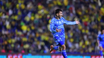 MEX58125. CIUDAD DE MÉXICO (MÉXICO), 28/02/2026.- Angel Correa de Tigres celebra un gol este sábado, en un partido de la Liga MX entre América y Tigres en el estadio Ciudad de los Deportes en Ciudad de México (México). EFE/ Sáshenka Gutiérrez