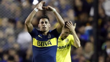 Buenos Aires 02 Agosto 2017
 Amistoso Internacional
 Boca Juniors vs Villarreal FC, en el Estadio La Bombonera.
 Festejo de gol  Cristian Pavon de Boca Juniors
 Foto Ortiz Gustavo
 
 
 
 