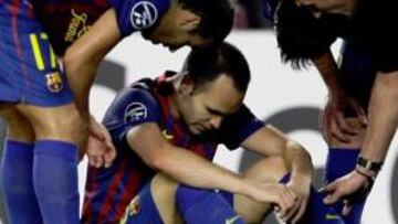 Andrés Iniesta sufre una rotura en en bíceps femoral