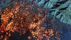 Unas imágenes satélite muestran las graves consecuencias del incendio en Los Ángeles