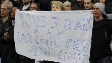 La pasada campaña ya apodaron 'ratas' a Cesc, Hazard y Diego Costa.