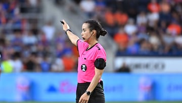 Referee Katia Itzel Garcia during the match between Monterrey and FC Cincinnati as part of Phase One of the Leagues Cup 2025 at TQL Stadium on July 31, 2024 in Cincinnati, Ohio, United States.