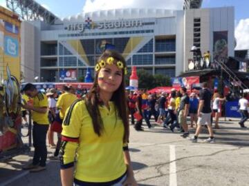 Imágenes de hinchas Colombia vs. Costa Rica en Copa América