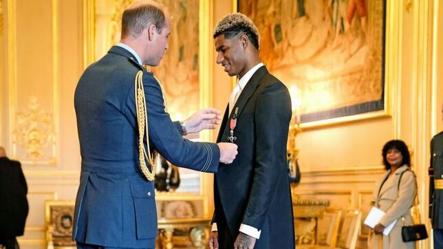 Rashford fue nombrado Miembro de la Orden del Imperio Británico