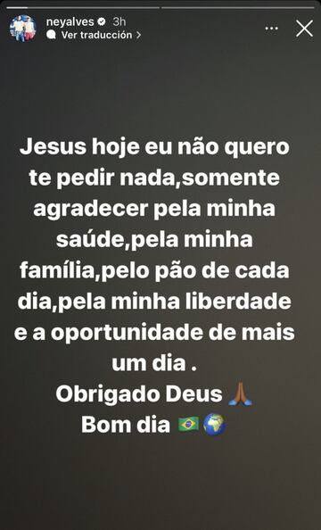 El misterioso mensaje del hermano de Alves: “Jesús, hoy no quiero pedirte nada”.