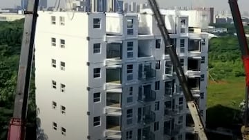 China desafía la arquitectura con un ‘Lego’ gigante: construye un edificio de 10 plantas en sólo 28 horas de trabajo