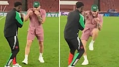 Watch: Bukayo Saka dares to ‘trade blows’ with Conor McGregor