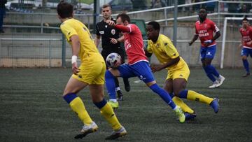 El Alcorcón B goleó al Real Aranjuez, con doblete de Solomon, autor de los dos primeros tantos del filial alfarero.