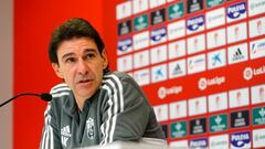 Aitor Karanka durante la rueda de prensa.