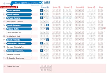 Elige 8 de La Quiniela jornada 13 - 14/10/25 