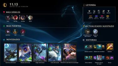 League of Legends, parche 11.13; cambios y novedades en campeones, objetos y más