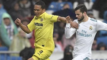 Carlos Bacca ante el Real Madrid en el Santiago Bernabéu
