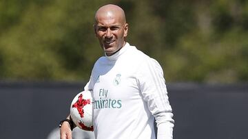 Zidane, en el entrenamiento.