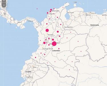 Mapa de casos y muertes por coronavirus por departamentos en Colombia: hoy, 13 de julio