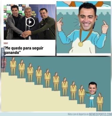 “Se queda”: Los mejores memes de la marcha atrás de Xavi