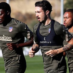 El Atlético volvió a entrenarse; sólo faltaron Costa y Arias