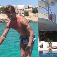 Sergio Ramos cumple con su tradición veraniega, el salto mortal
