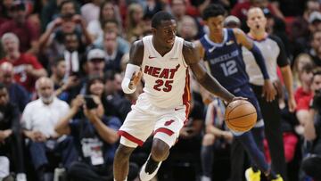 Kendrick Nunn, en un partido en el que los Miami Heat se enfrentaron a los Memphis Grizzlies