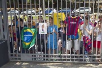 El recibimiento a Neymar en Barcelona