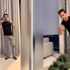 La batalla de Contador para montar su árbol de 2m: "Prefiero subir el Mortirolo tres veces..."