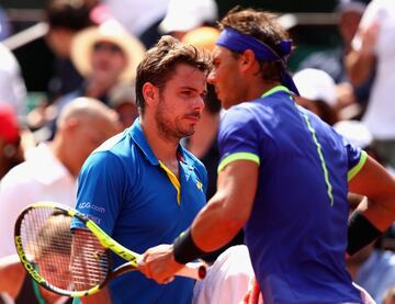 Stan Wawrinka y Rafa Nadal. 