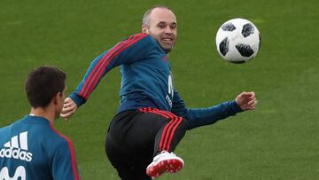 Soccer Football - FIFA World Cup - Spain Training - Spanish Federation Soccer Headquarters, Las Rozas, Spain - May 28, 2018 Spain's Andres Iniesta during training REUTERS/Susana Vera