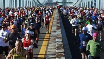 <b>MULTITUDINARIO.</b> 45.000 personas compiten en el maratón de Nueva York.