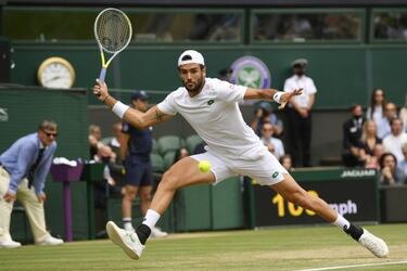 Berrettini eases into Wimbledon final with win over Hurkacz