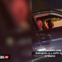 Bellingham spotted by fans stuck in traffic in Madrid