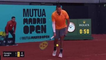 Kyrgios defrauda en Madrid: derrota a la primera ante Struff