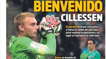 Prensa barcelonesa: Cillessen, el reemplazante de Bravo