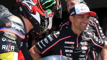 Jorge Martín, en un evento de Aprilia en Misano.