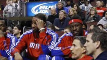 <b>REBELDES. </b>Stuckey, McGrady, Wallace y Wilcox, sonrisas en el banco.