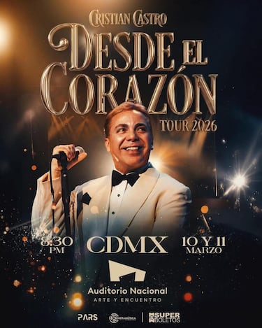 Cristian Castro en el Auditorio Nacional 2026: cuándo y dónde comprar boletos