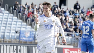 Arribas, con el Real Madrid Castilla.