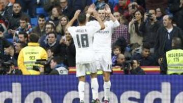 Lucas Vázquez y Bale hicieron el tercer gol del Madrid.