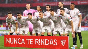 El once del Sevilla.