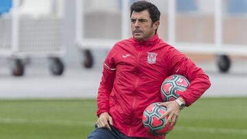 Cembranos, en un entrenamiento con el Leganés.