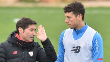 Marcelino con Vesga en Lezama.