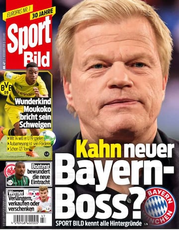 &quot;Kahn, &iquest;nuevo jefe del Bayern?&quot; titular de portada de &#039;Sport Bild&#039;.