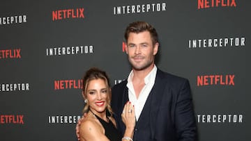 SYDNEY, AUSTRALIA - MAY 25: Elsa Pataky and Chris Hemsworth attend the red carpet screening of Interceptor at The Ritz on May 25, 2022 in Sydney, Australia. (Photo by Don Arnold/WireImage)